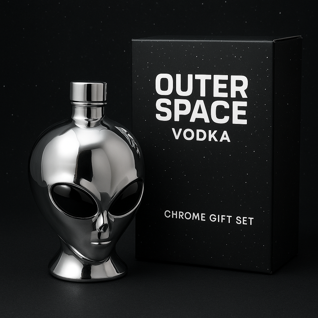 Outer Space Vodka Chrome Gift Set – Unique Vodka Gift