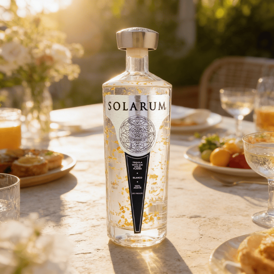 Solarum Tequila Blanco with 24K Gold Flakes