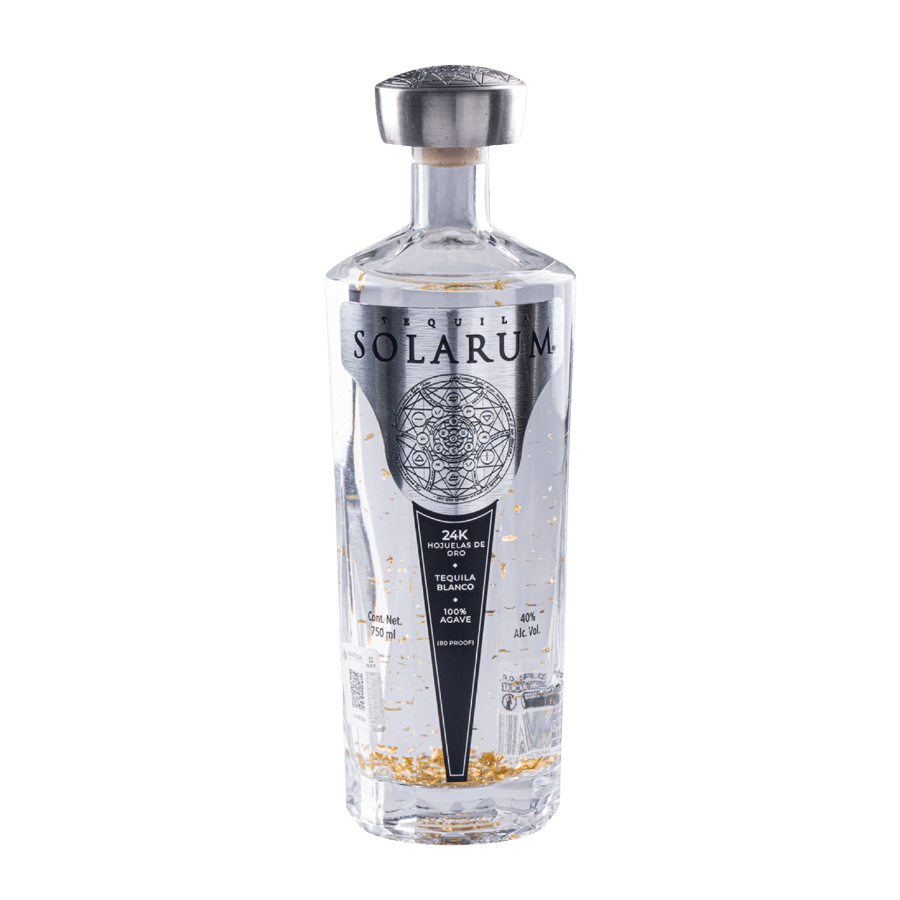 Solarum Blanco Tequila with Gold Flakes